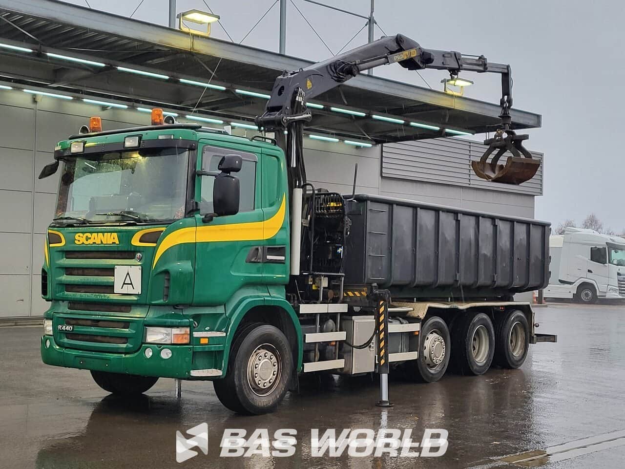 Scania R440 Palfinger Q150Z82 Kran Crane Bevako Cable lift + Container Euro 5 Cruise Control