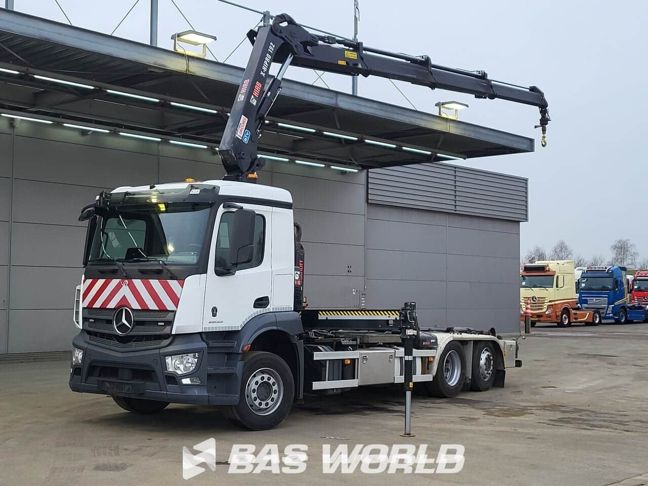Mercedes Actros 2633 HIAB X-HIPRO 192 E-3 Crane + 21tons Multilift Lift+Steering Axle Cruise Control