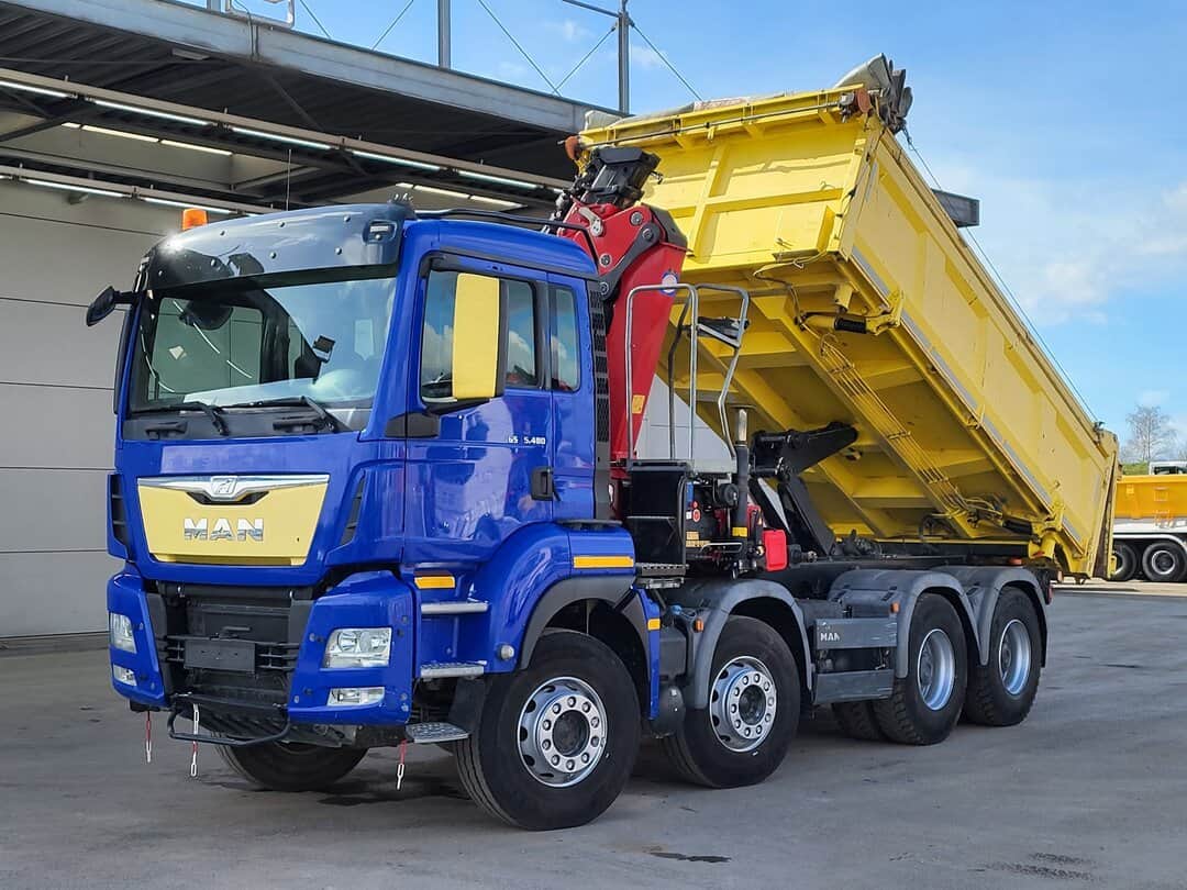 MAN TGS 35.480 Tipper HMF 2243-Z2 Crane Kran Tipper Euro 6