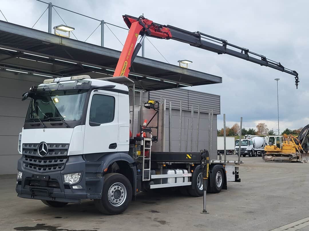 Mercedes Actros 2536 Open Palfinger PK18502 SH Kran Crane 6 extensions Lift axle Euro 6