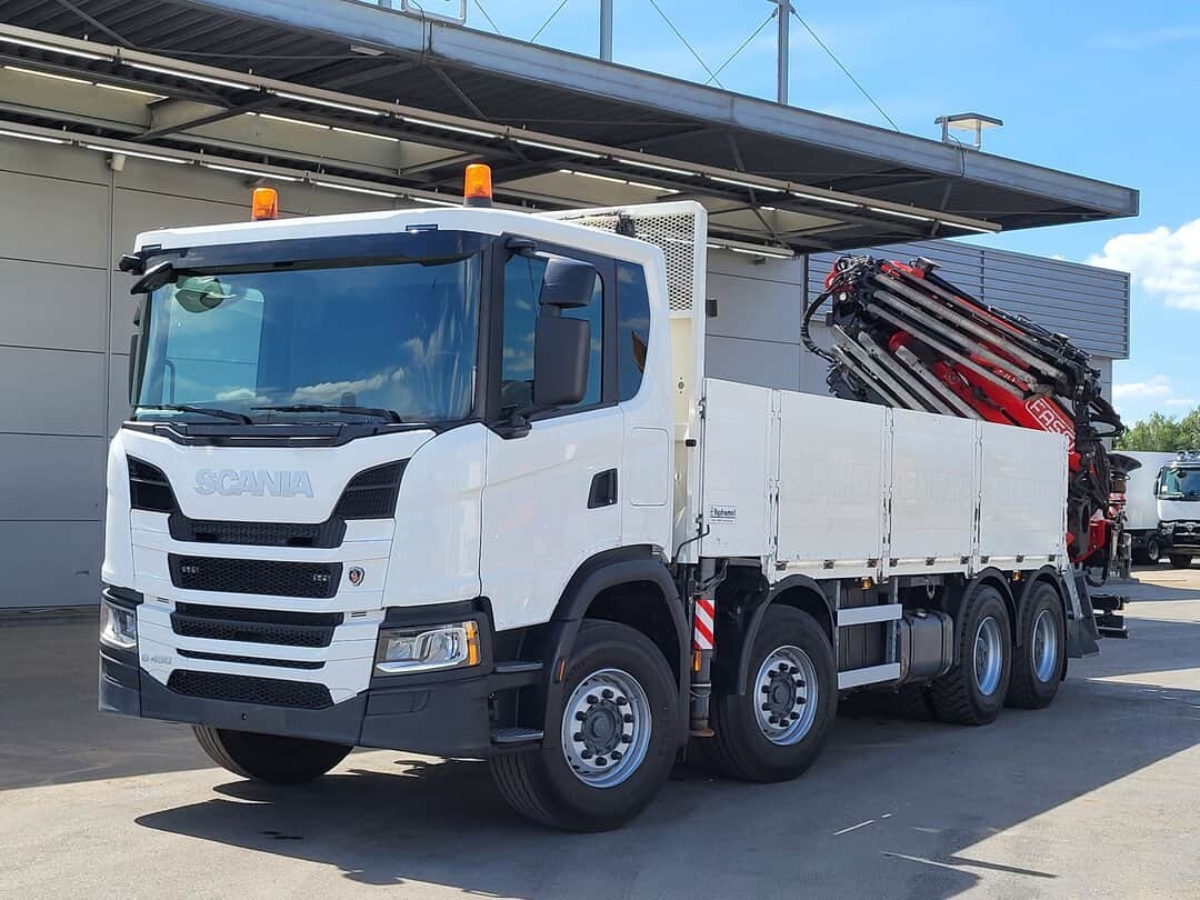 Scania G450 Open FASSI F710RA.2.25 Crane kran + Jib 5+6 Full Steel Big-axle Euro 6