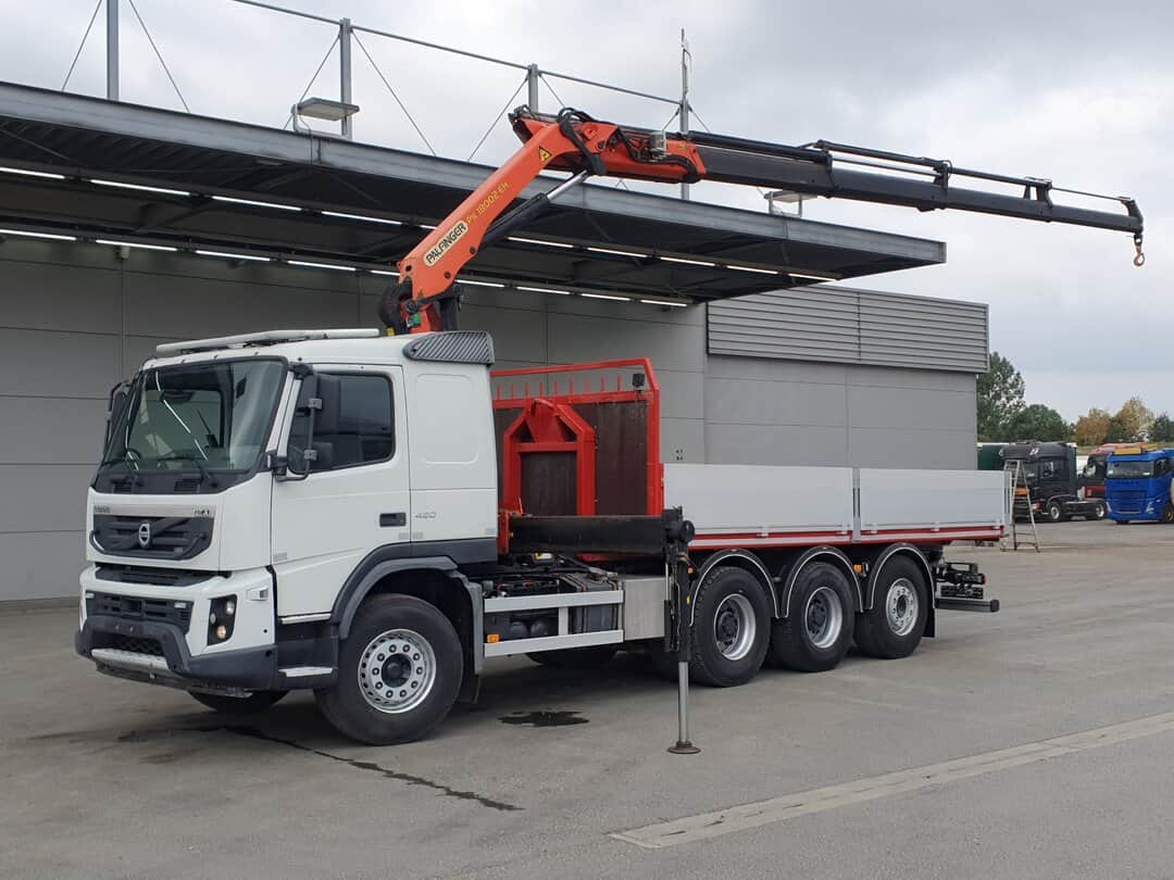 Volvo FMX 420 Open ONLY 11.300Kms! Palfinger PK18002 EH Crane Lift+steer axle Euro 6