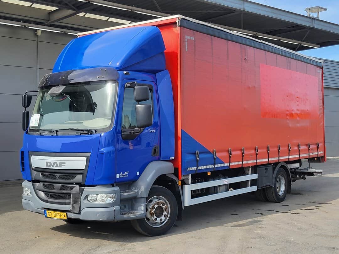 DAF LF 210 Curtainsides 14t NL-Truck APK 1500kg Tailgate Automatic Euro 6