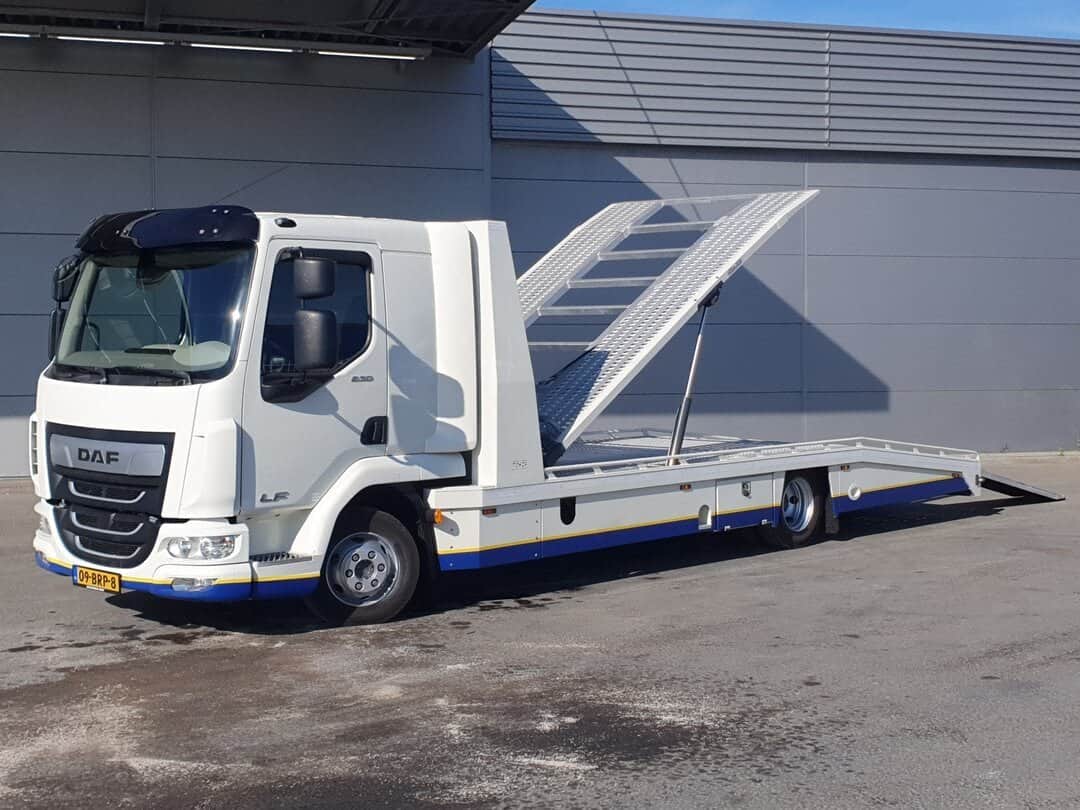 DAF LF 230 Car/truck transport NL-Truck APK Tijhof car transporter Winch Automatic ACC Euro 6