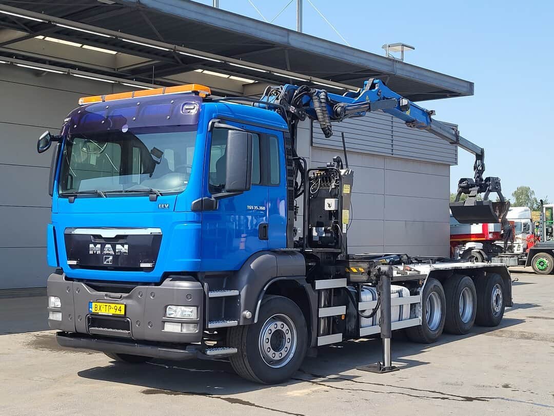 MAN TGS 35.360 Containersystem Palfinger Q170Z95TR Z-Crane + Hooklift Euro 5