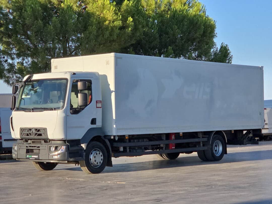 Renault D 240 Closed 14t Cambio Automático 1500kg Plataforma Elevadora Euro 6
