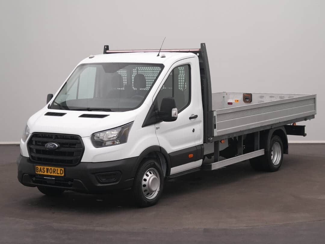Ford Transit 170pk Open Open Laadbak Dubbellucht Airco Trekhaak Voorruit verw. Euro6 Pickup Pritsche