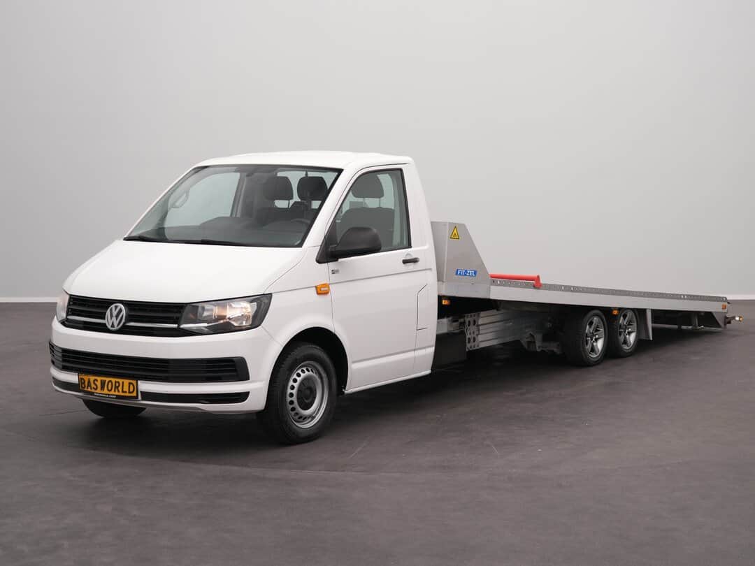 Volkswagen Transporter 140pk Car transporter van Eder Algema Fitzel 1500KG Nutzlast Autotransporter Cartransporter Oprijwagen