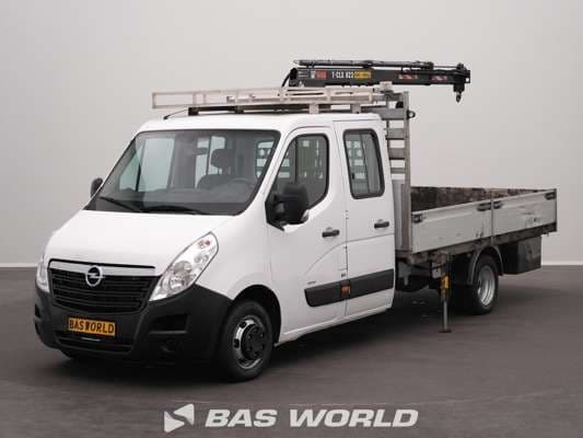 Opel Movano Crane Hiab T-CLX 023 B-3 Double Tire Open Box 3,5t Towbar Airco Cruise Euro6 Pritsche Pickup Open Box 2019