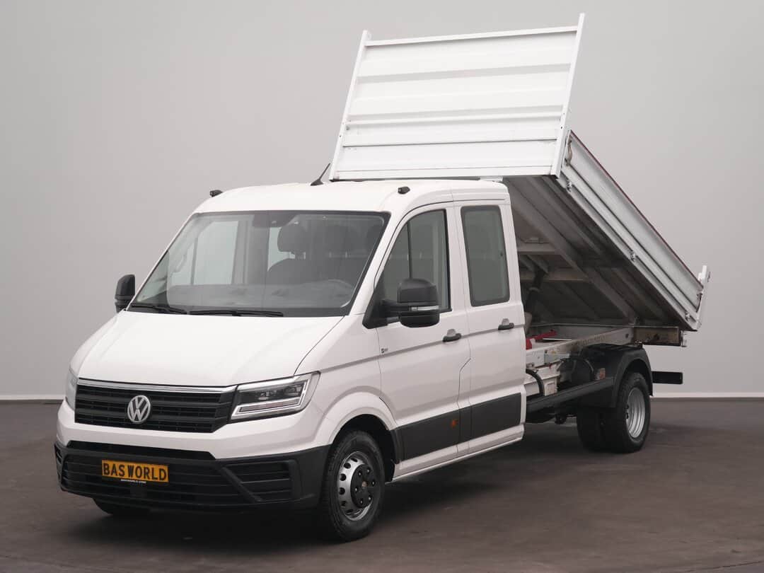 Volkswagen Crafter 177pk Tipper Kipper Dubbele Cabine Dubbellucht Airco Navi 3,5t Towbar Euro6 Kieper Benne Tipper DoKa
